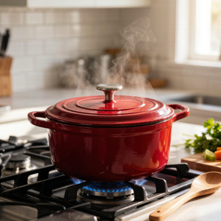Classic Round Enameled Cast Iron Dutch Oven