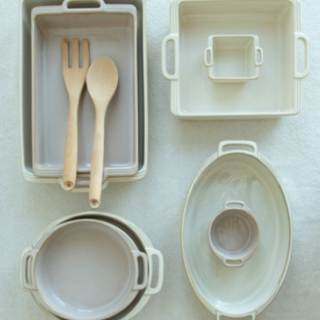 Cream Ceramic Bakeware Collection