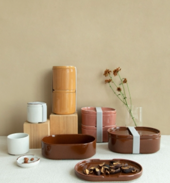 Dual Layer Ceramic Storage Lunch Box