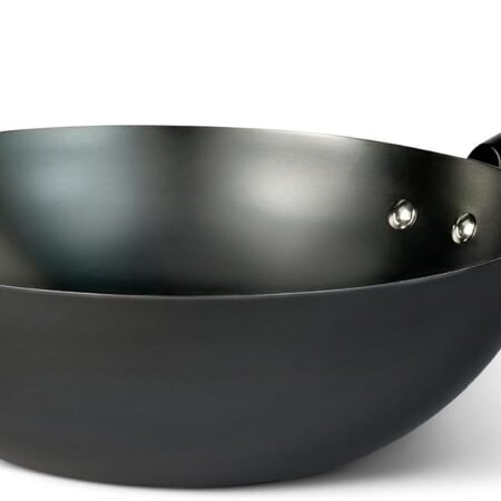 Carbon Steel Pre-Seasoned Wok, All Cooktop Friendly, 12.6 in.